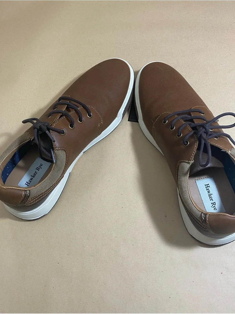 Men's Brown Casual Lace-Up Slip-On Loafers